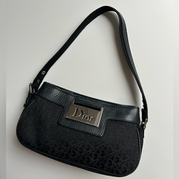 Authentic Christian Dior by John Galliano F/W 2005 Black Diorissimo Shoulder Bag - Picture 1 of 10